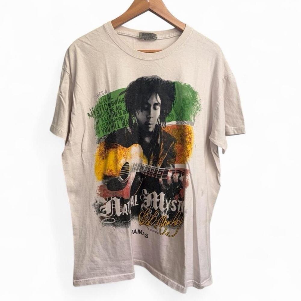 Vintage Y2K Bob Marley Natural Mystic Reggae Music Rasta Mens 2XL Te